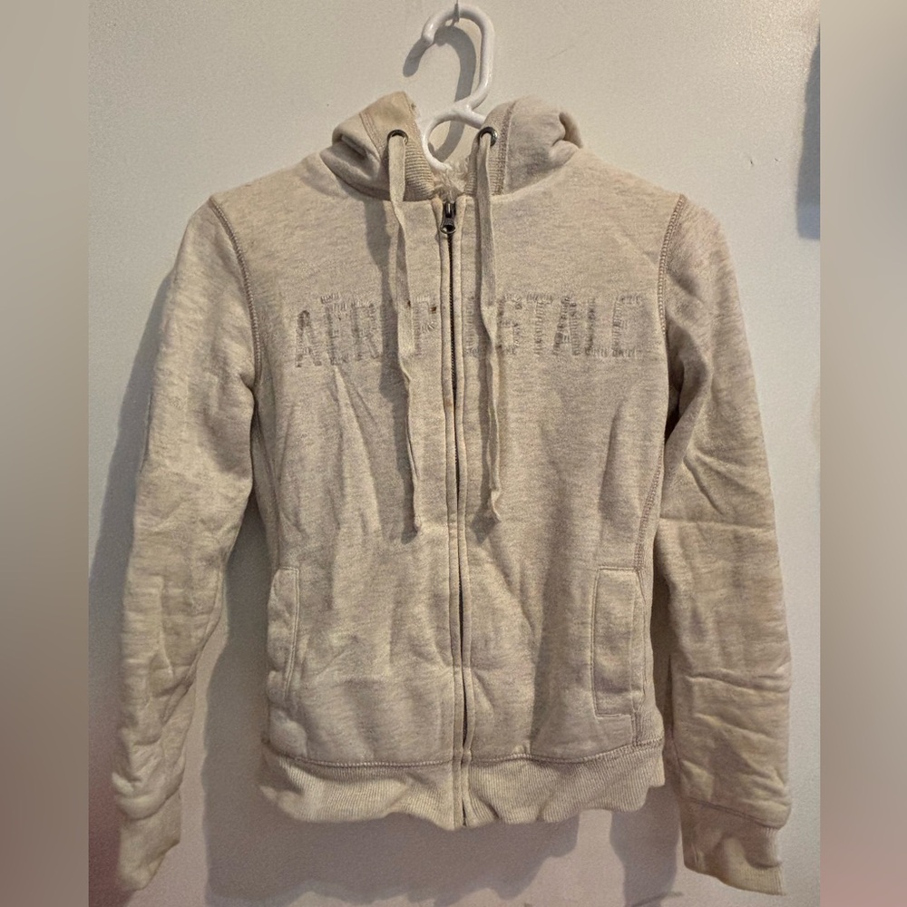 Y2K Vintage Aeropostale Beige Faux Fur Jacket